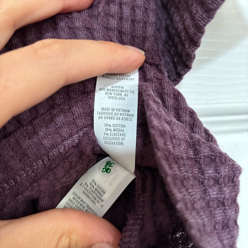 Aerie Cropped Waffle Tee - Picture 5 of 5